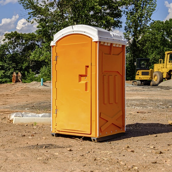 can i customize the exterior of the portable toilets with my event logo or branding in West Baden Springs IN